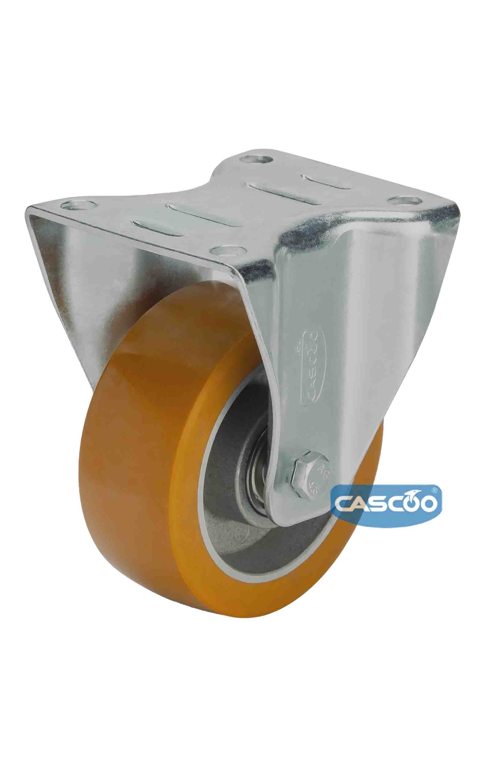 Колесо CASCOO фиксированное, (d=125мм, г/п=300кг) полиуретан/алюминий, Германия