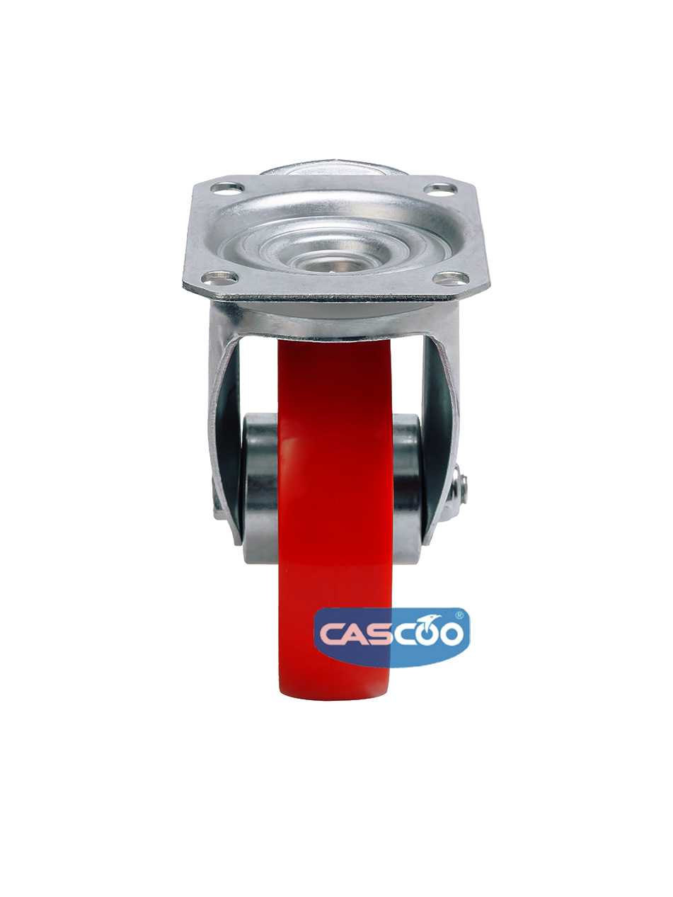 Колесо CASCOO поворотное с тормозом (d=100мм, г/п=150кг), полиуретан / полиамид, Германия