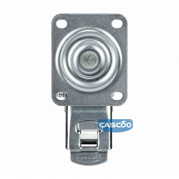 Колесо CASCOO поворотное с тормозом, (d=200мм, г/п=205кг) резина/сталь, Германия: TPP58WC200SBS4R0N