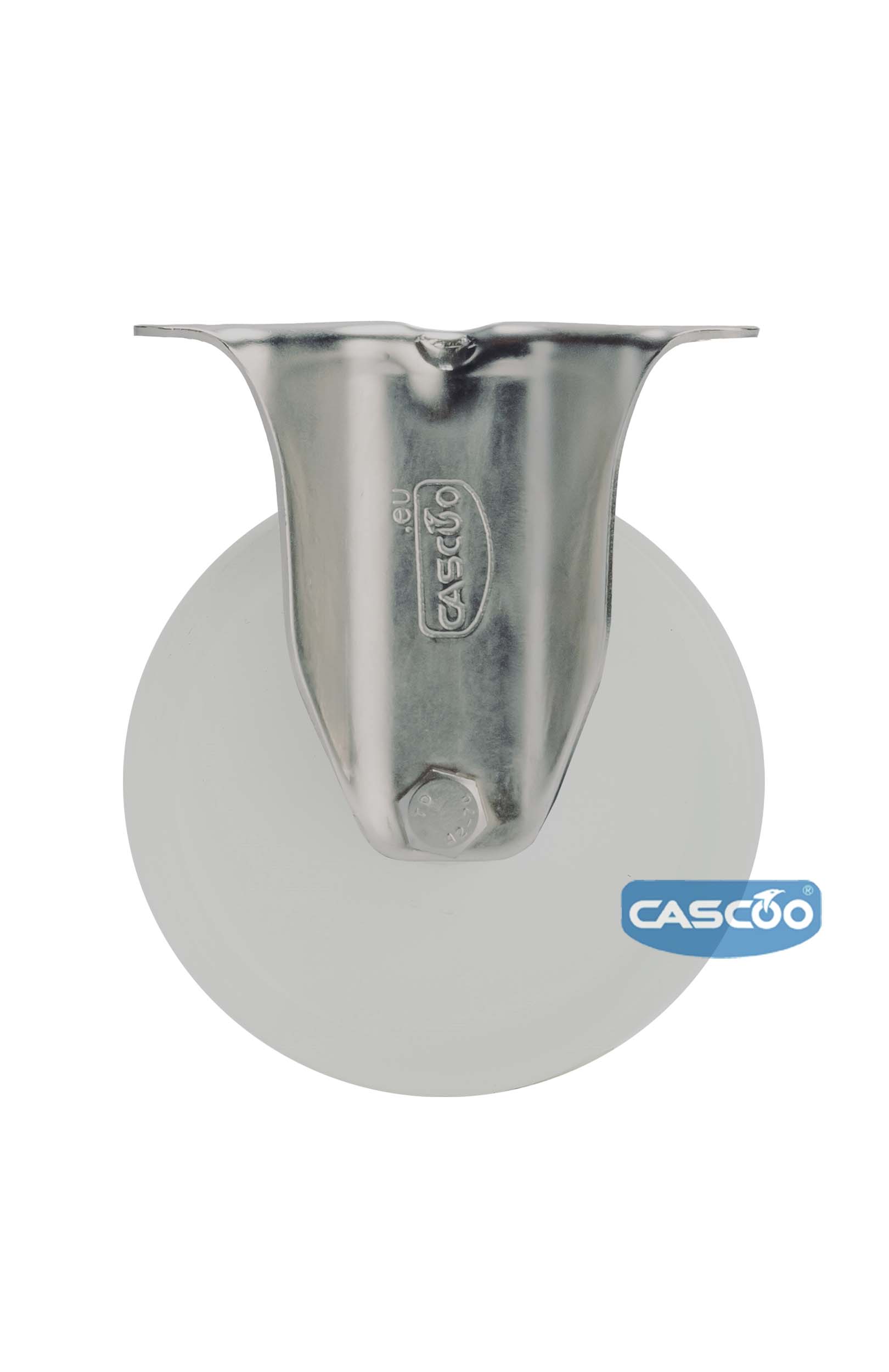 Колесо CASCOO фиксированное из нержавейки, (d=125мм, г/п=200кг) полиамид, Германия