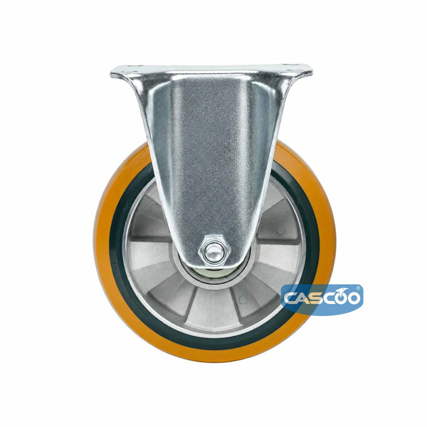 Колесо CASCOO фиксированное, (d=160мм, г/п=600кг) СЭНДВИЧ полиуретан/алюминий, Германия