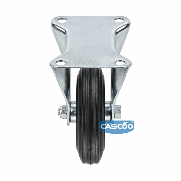 Колесо CASCOO фиксированное, (d=160мм, г/п=135кг) резина/сталь, Германия