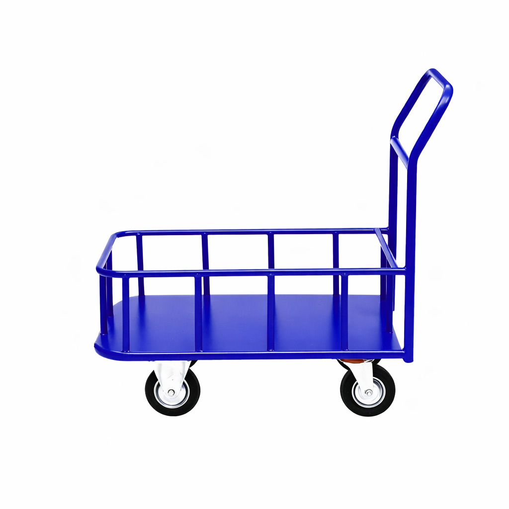 Платформенная тележка с бортами ТПБ-600х900-200К