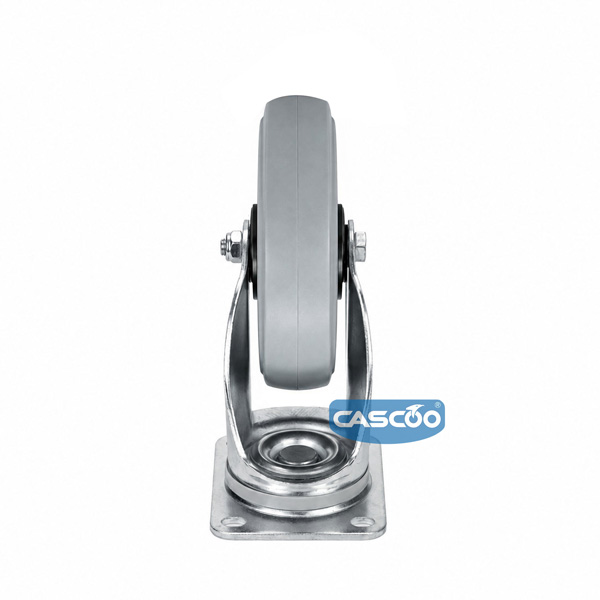 Колесо CASCOO поворотное (d=160мм, г/п=300кг), серая резина / полиамид, Германия