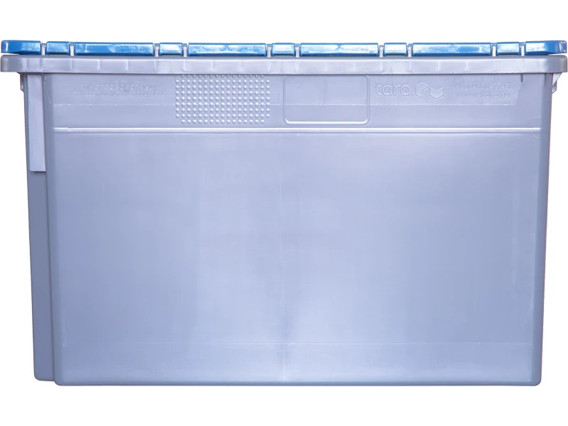Ящик с крышкой на петлях Safe PRO, сплошной 600x400x365 серый