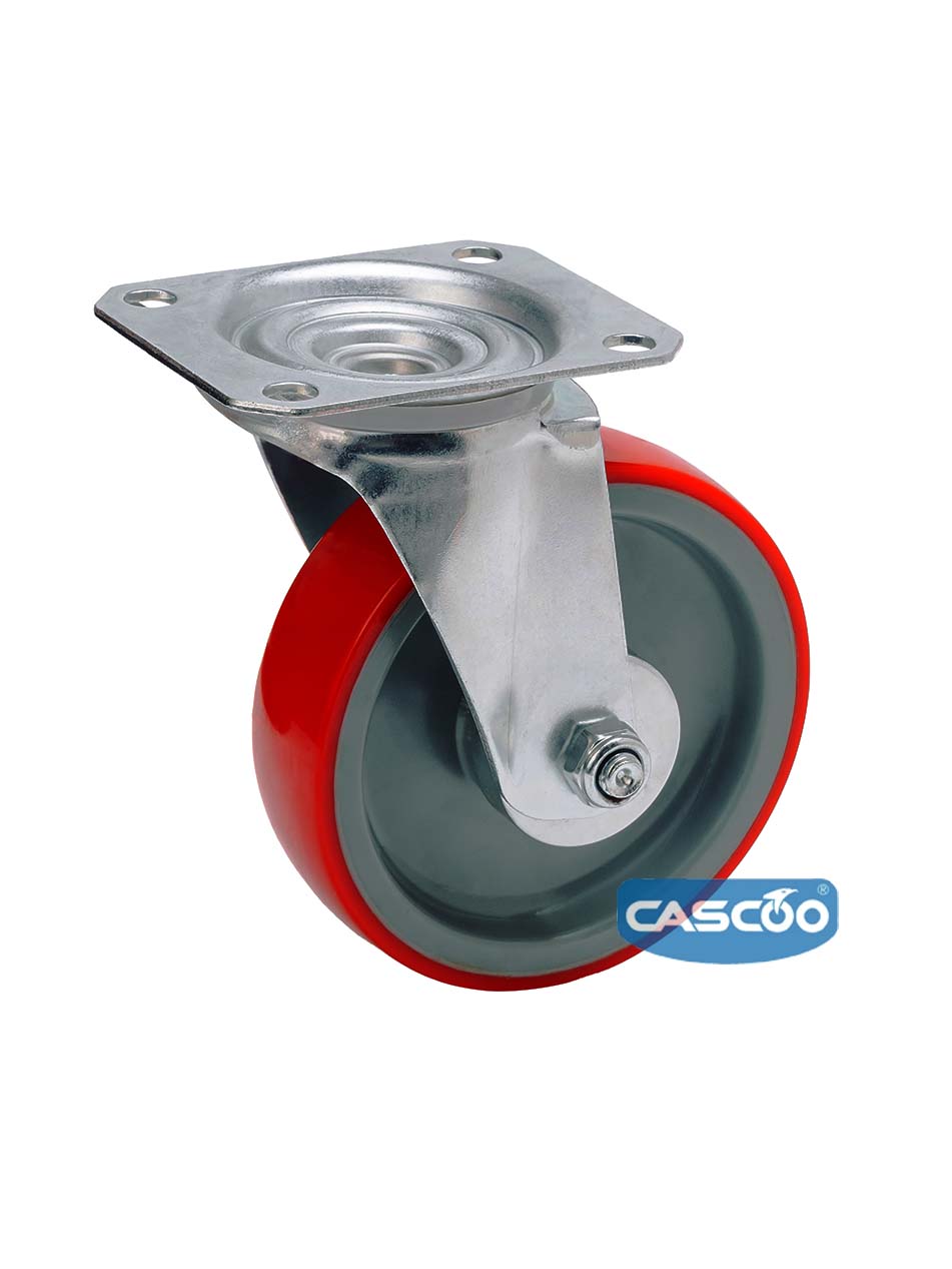 Колесо CASCOO поворотное (d=100мм, г/п=150кг), полиуретан / полиамид, Германия
