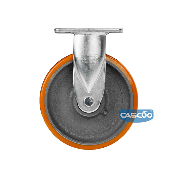 Колесо CASCOO фиксированное, (d=200мм, г/п=1000кг) полиуретан/чугун, Германия