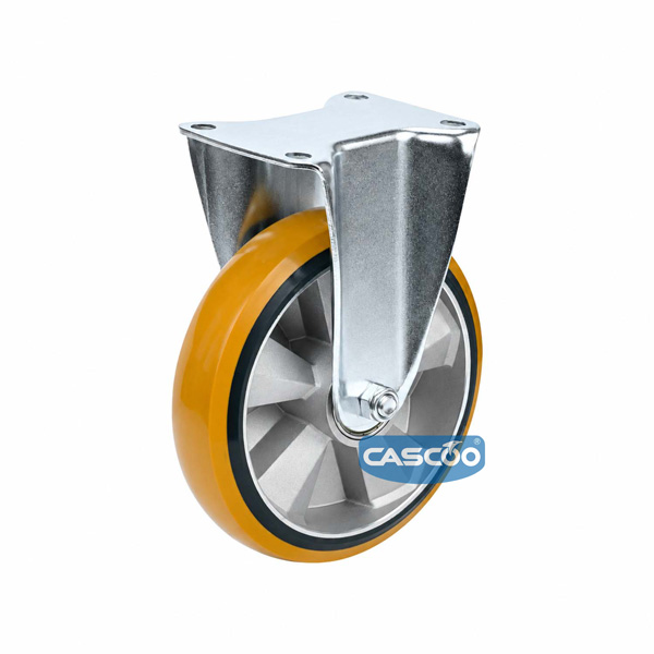 Колесо CASCOO фиксированное, (d=200мм, г/п=700кг) СЭНДВИЧ полиуретан/алюминий, Германия