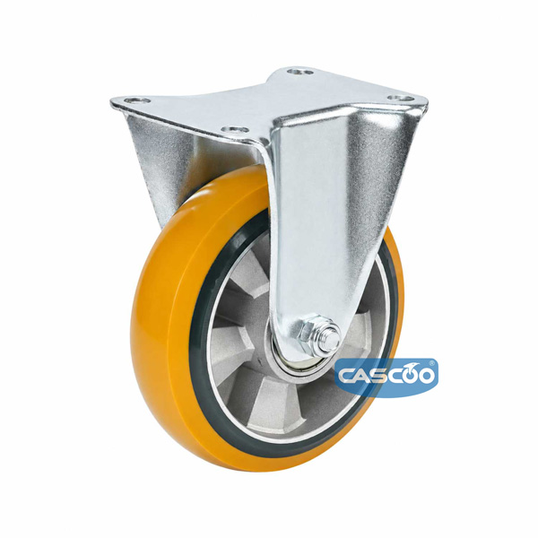 Колесо CASCOO фиксированное, (d=160мм, г/п=600кг) СЭНДВИЧ полиуретан/алюминий, Германия