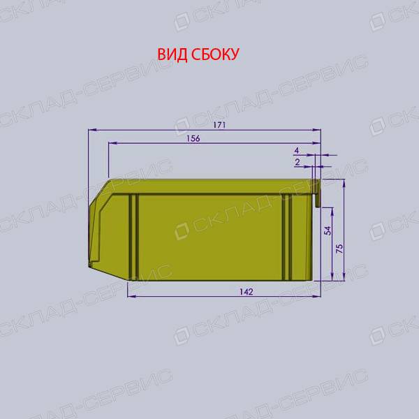 Ящик пластиковый зеленый 102х171х75 V1