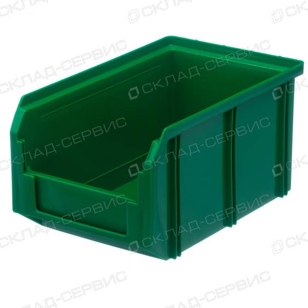 Ящик пластиковый зеленый 149х234х121 V2