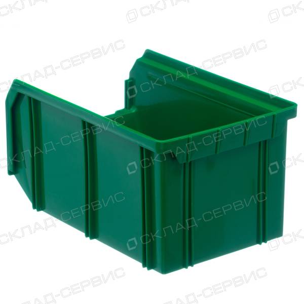 Ящик пластиковый зеленый 149х234х121 V2