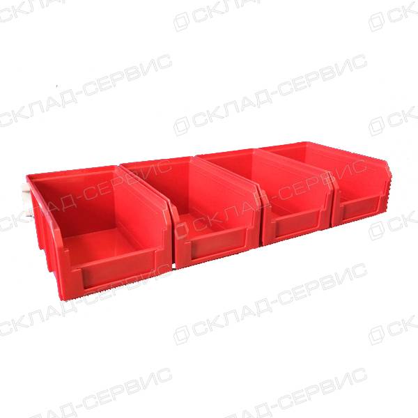 Ящик пластиковый красный 149х234х121 V2