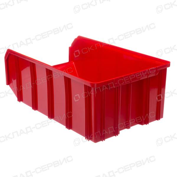Ящик пластиковый красный 305х502х186 V4