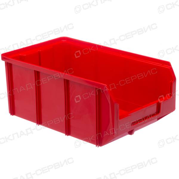 Ящик пластиковый красный 207х341х143 V3