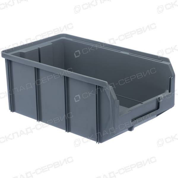 Ящик пластиковый серый 207х341х143 V3