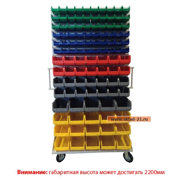 Стойка мобильная Стелла с ящиками V1, V2, V3 1150х2020мм B2-06-04-04-125И