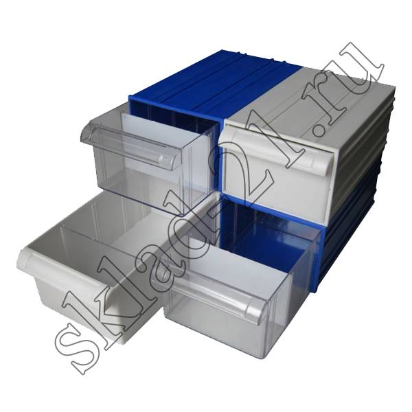 Короб пластиковый синий/белый 140x250x100 С-2 Стелла