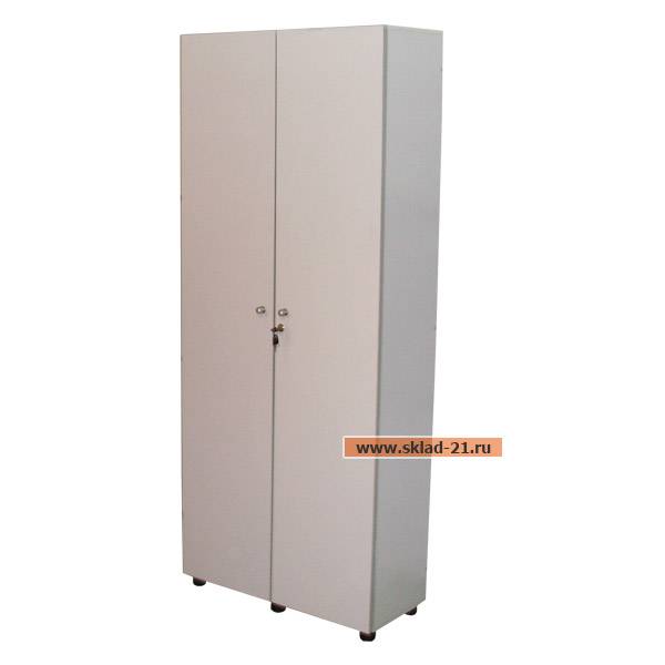 Шкаф ЛДСП с дверьми 760x320x1850 на 90 коробов С-2-90Д