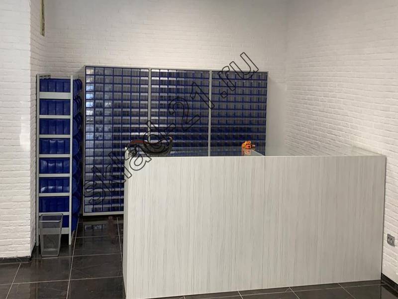 Шкаф ЛДСП в сборе 725x252x1820 на 90 коробов С-2-90