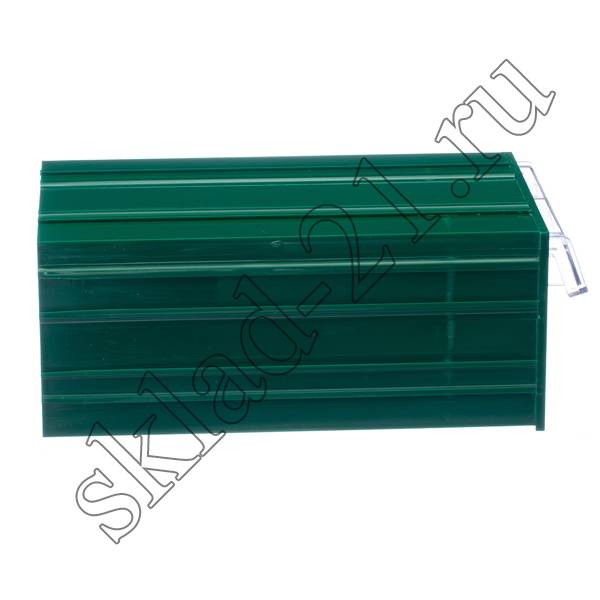Короб пластиковый зеленый/прозрачный 140x250x100 С-2