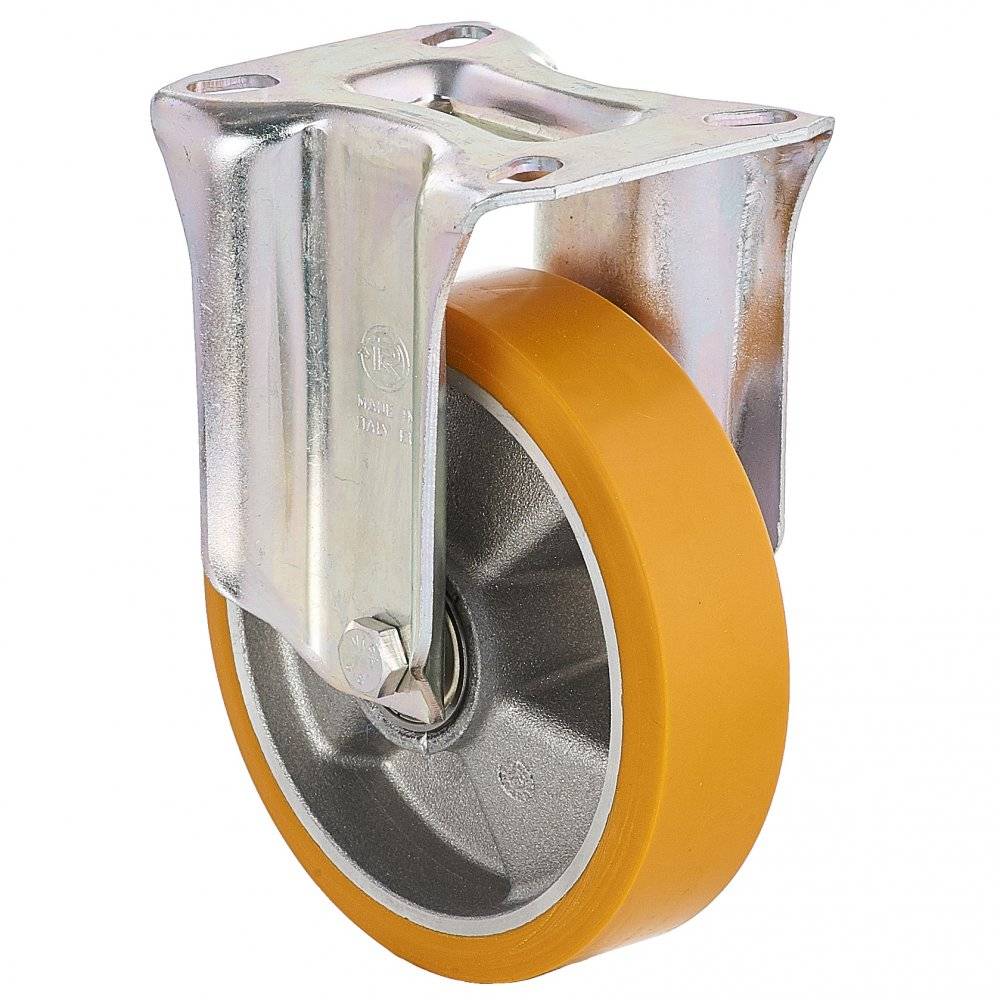 Колесо Tellure Rota 658603 фиксированное, (d=125мм, г/п=350кг) полиуретан/алюминий, Италия