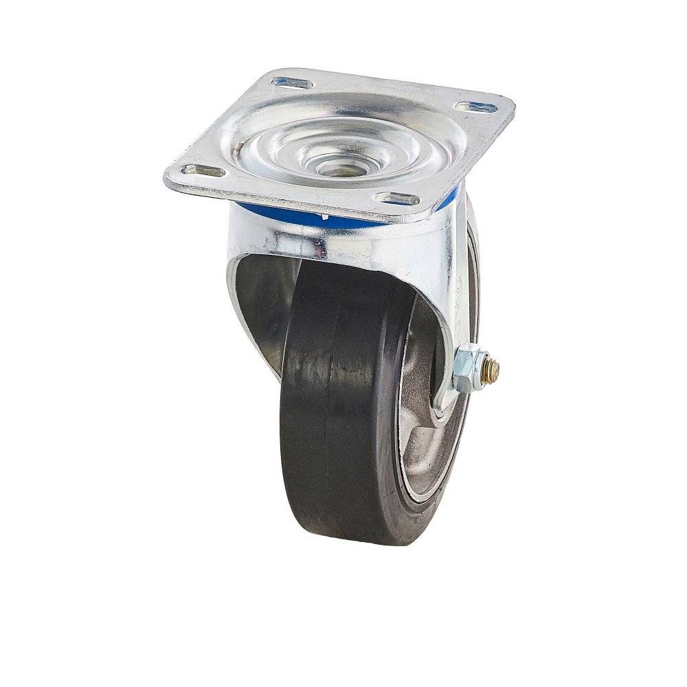Колесо Tellure Rota 724610 поворотное (d=160мм, г/п=300кг), эластичная резина / алюминий, Италия