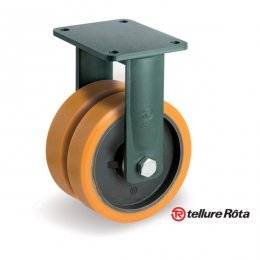 Колесо Tellure Rota 648167 фиксированное (d=250мм, г/п=3000кг), полиуретан/чугун, Италия