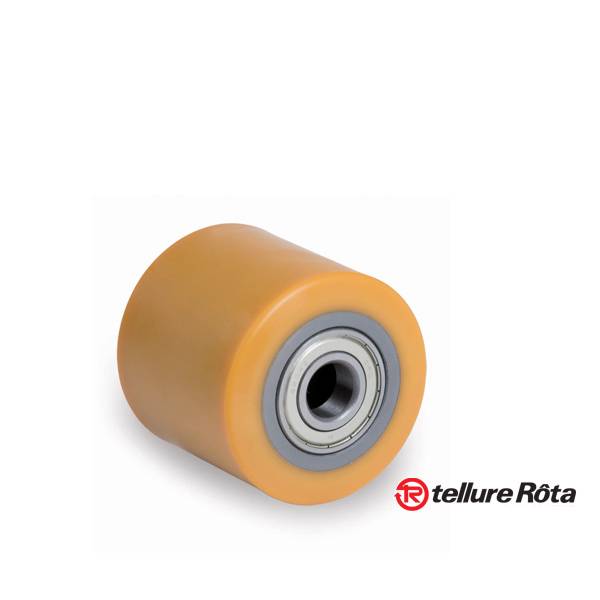 Ролик Tellure Rota 754131 под ось (d=82x60мм, г/п=600кг), полиуретан/сталь, Италия