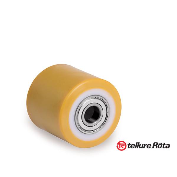Ролик Tellure Rota 774132 под ось (d=82x70мм, г/п=450кг), полиуретан/полиамид, Италия