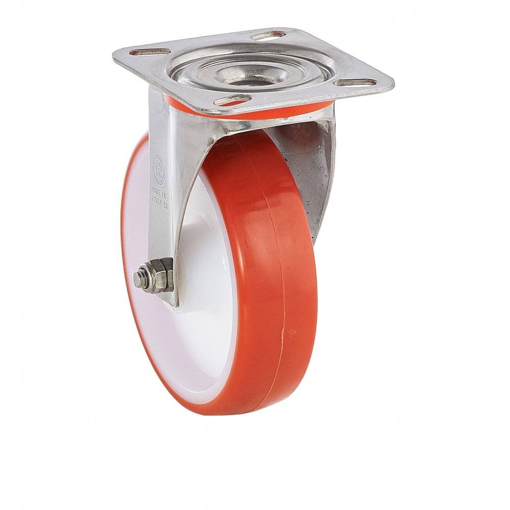 Колесо Tellure Rota 604204 поворотное (d=150мм, г/п=220кг), полиуретан / полиамид, Италия