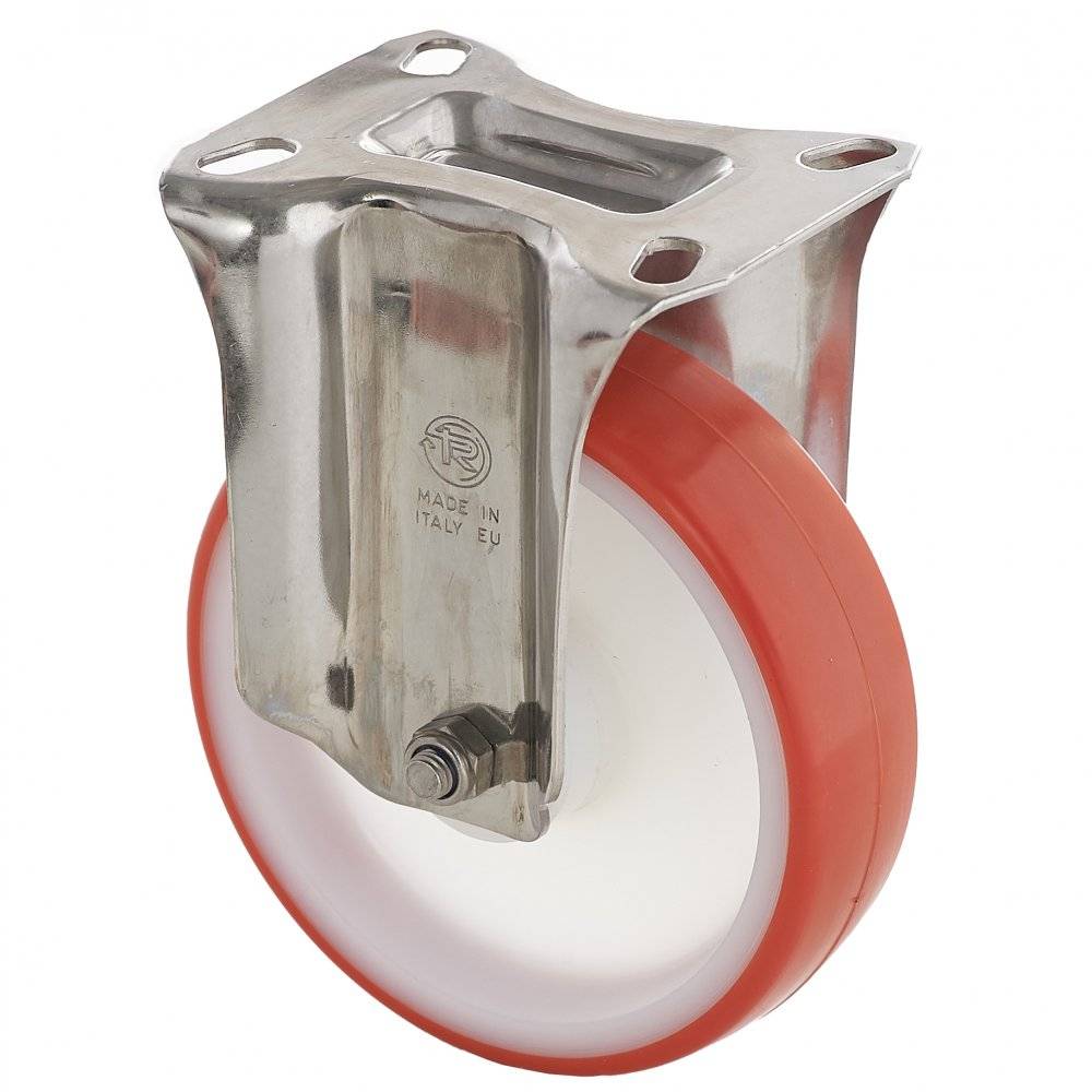 Колесо Tellure Rota 605702 фиксированное (d=100мм, г/п=170кг), полиуретан / полиамид, Италия