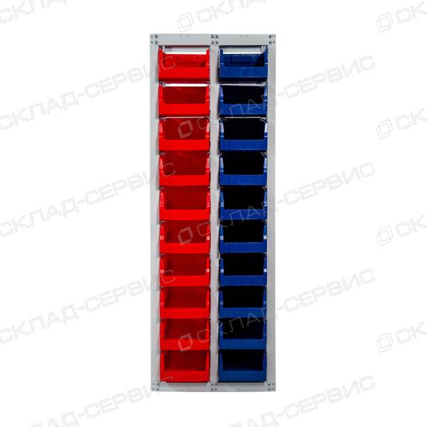 Стеллаж CС-405-10-2КС с ящиками 400х225х150