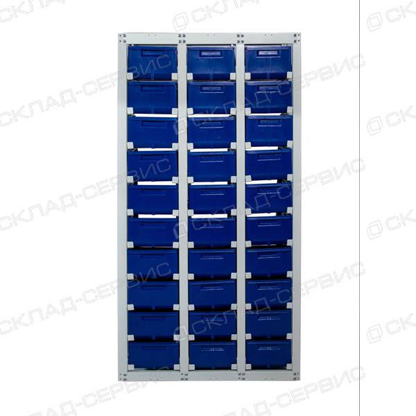 Стеллаж CС-405-10-3ССС с ящиками 500х225х150