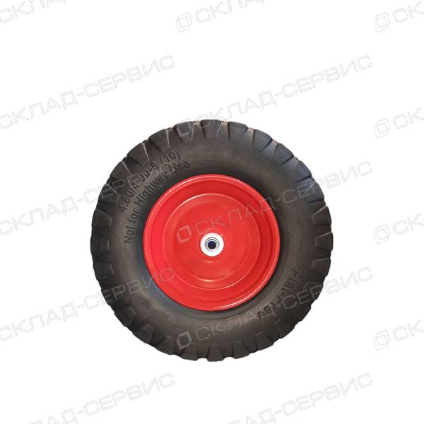 Колесо бескамерное 4,80/4,00x80 D20 под ось 20, (d=380мм, г/п=200кг), симметричная ступица, Россия